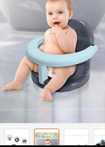 Mavi ve Gri Bebek Mama Sandalyesi - Görsel 4