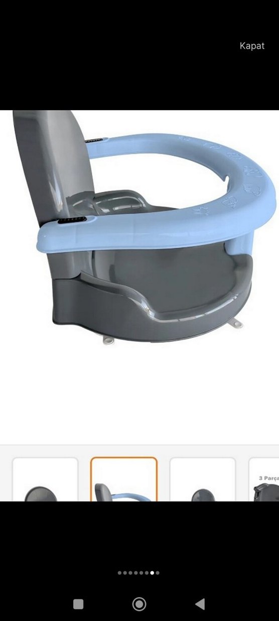 Mavi ve Gri Bebek Mama Sandalyesi - Görsel 2