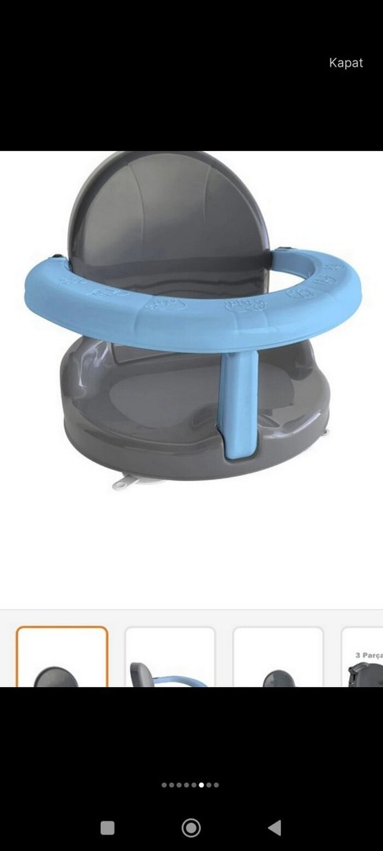 Mavi ve Gri Bebek Mama Sandalyesi - Görsel 3