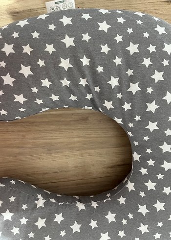 Gri Yıldız Desenli Emzirme ve Hamilelik Yastığı - Görsel 2