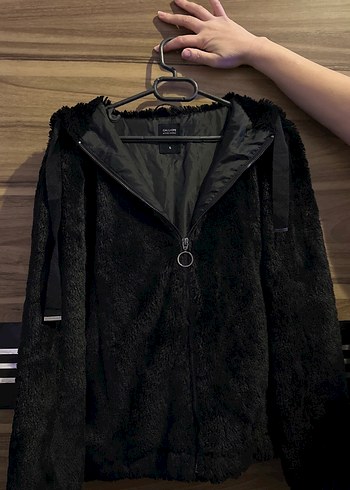 Siyah Peluş Mont