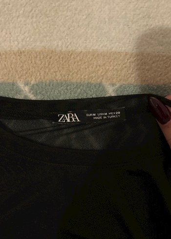 Zara Siyah Kadın Uzun Kollu Tişört