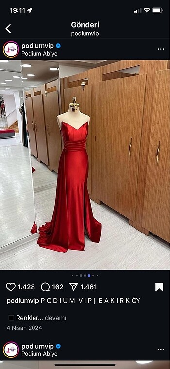 s Beden Kırmızı abiye model elbise