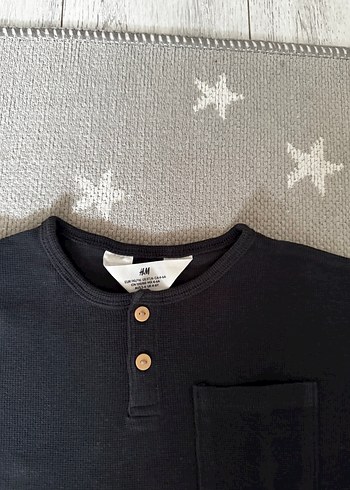 Düğmeli Siyah Erkek Tişört - Görsel 2