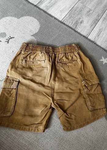 Erkek Çocuk Camel Rengi  Kargo  Rahat Kesim Şort - Görsel 2