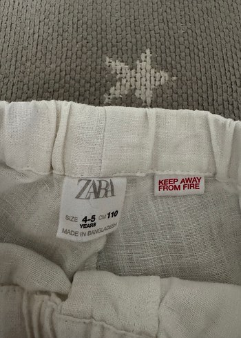 Düğmeli Beyaz Keten Erkek Çocuk Pantolon - Görsel 3