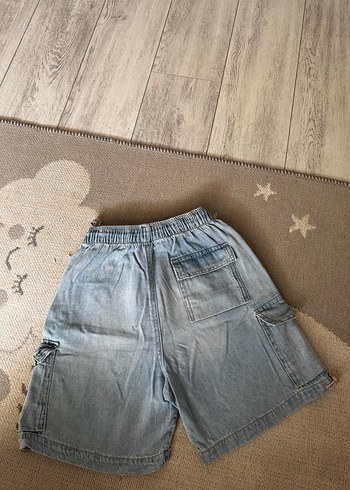 Erkek Çocuk Kot  Bol Kesim Şort - Görsel 2