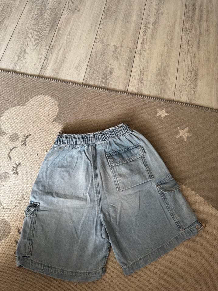Erkek Çocuk Kot  Bol Kesim Şort - Görsel 2