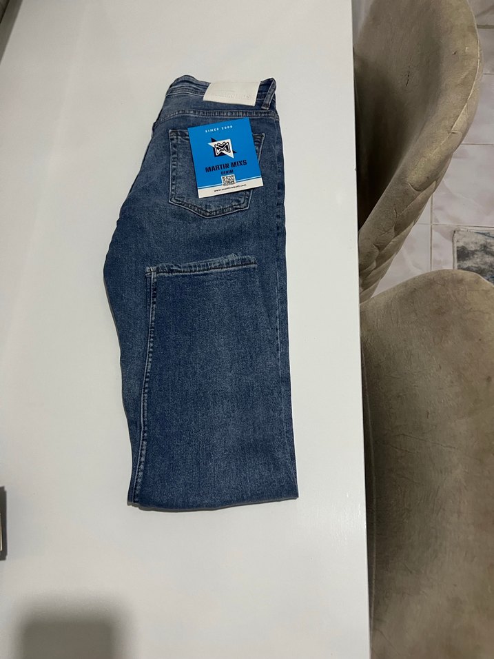 Erkek Gri Mavi Regular Fit Denim Jean - Görsel 2
