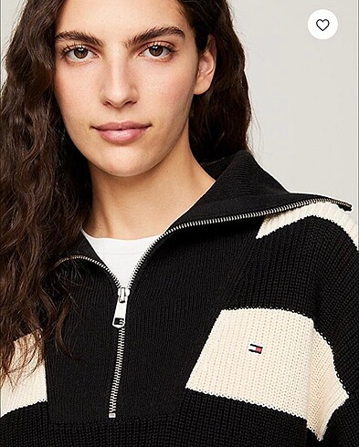 s Beden siyah Renk Tommy Hilfiger Çizgili Kazak
