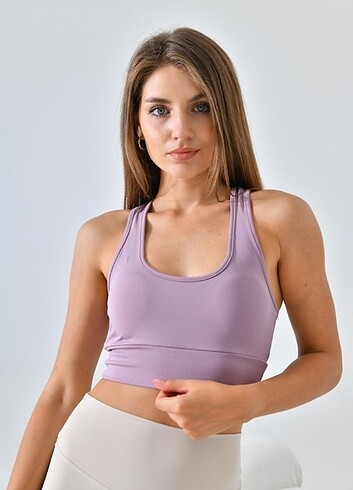 ORJİNAL OYSHO GÖĞÜS PEDLİ SPORCU BÜSTİYER RENK LİLA 