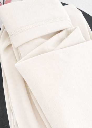 QYSHQ ŞARDONLU KIŞLIK KADIN TAYT RENK EKRU - Görsel 7