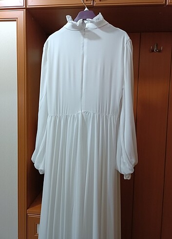 Beyaz şifon elbise  - Görsel 7