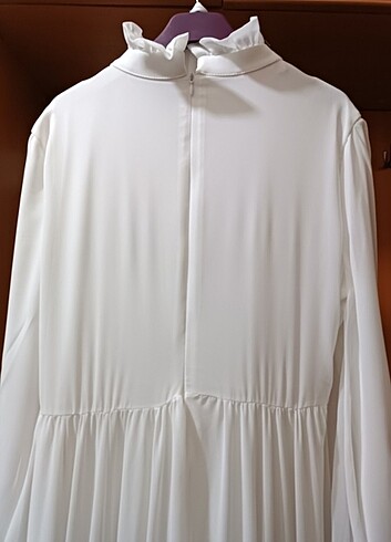 Beyaz şifon elbise  - Görsel 8