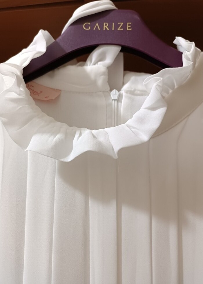 Beyaz şifon elbise  - Görsel 2