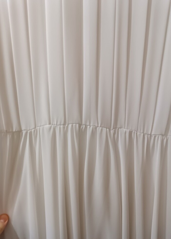 Beyaz şifon elbise  - Görsel 3