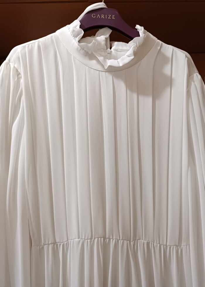 Beyaz şifon elbise  - Görsel 4