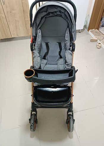 Gri Bebek Arabası Katlanabilir Tasarım ve puseti ile birlikte - Görsel 19