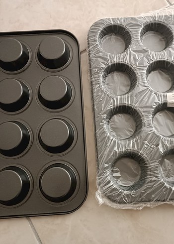 12 li Muffin Kek Kalıbı Siyah - Görsel 2