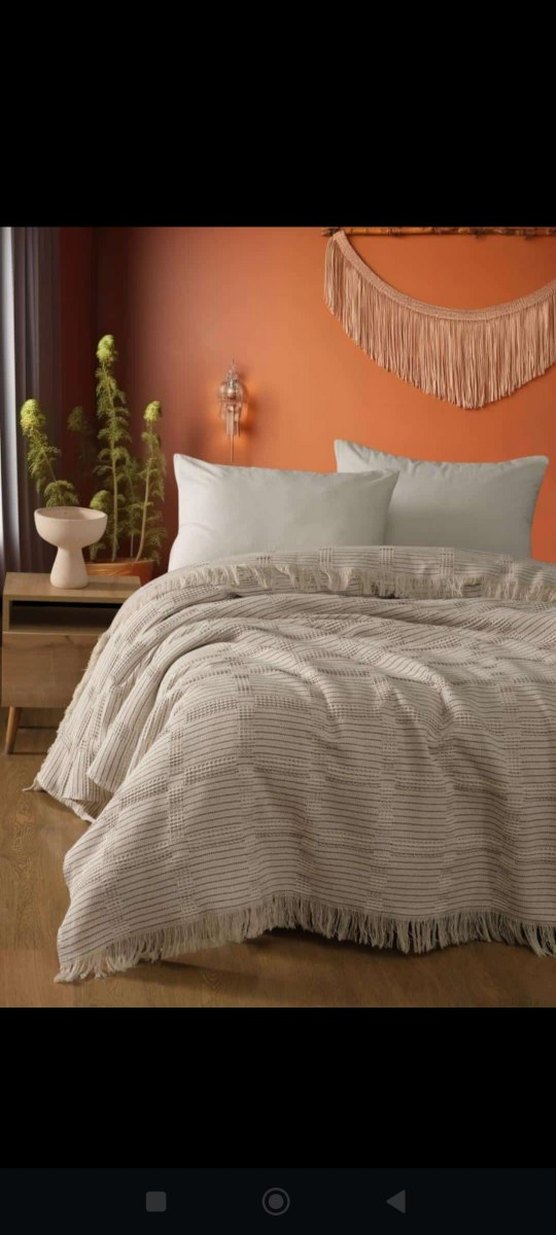 Pastel Kareli Çok Renkli Battaniye ve pike - Görsel 4