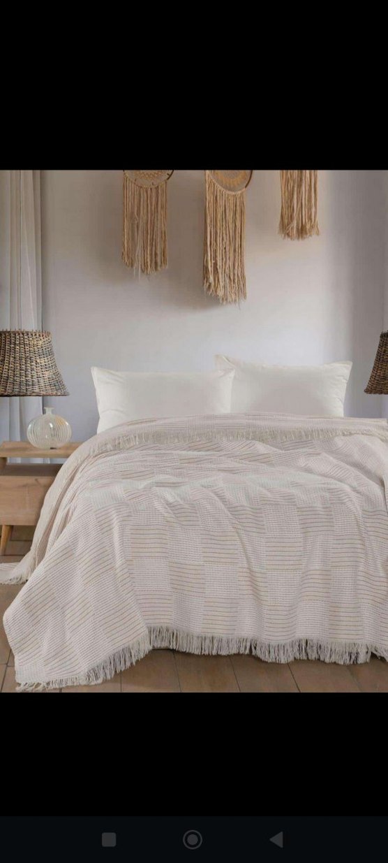 Pastel Kareli Çok Renkli Battaniye ve pike - Görsel 3