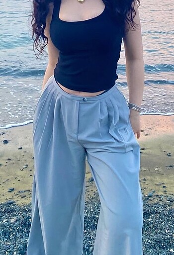 Bershka pantolon kumaş düşük bel