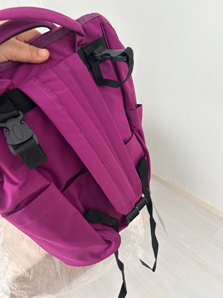 Mor Minnie Mouse anne bebek çantası - Görsel 3