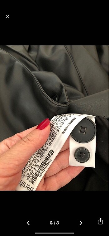 xs Beden siyah Renk Deri blazer ceket