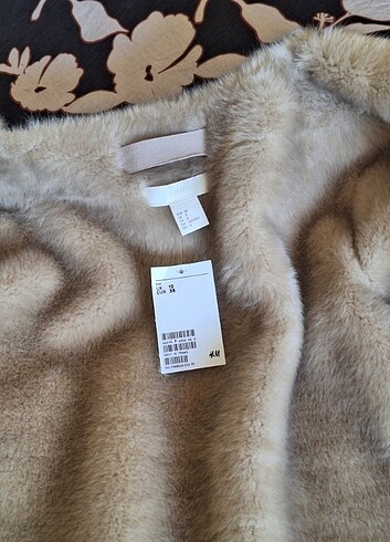 38 Beden camel Renk H.M süet kürklü kaban