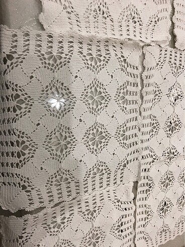  Beden El işi. 20 parça dantel,. salon takımı.