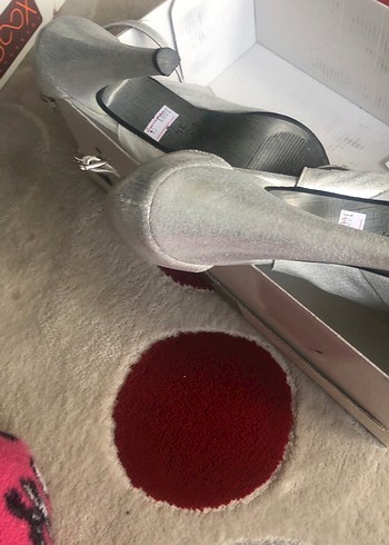 Beyaz Yılan Desenli Dolgu Topuklu Kadın Ayakkabı - Görsel 5