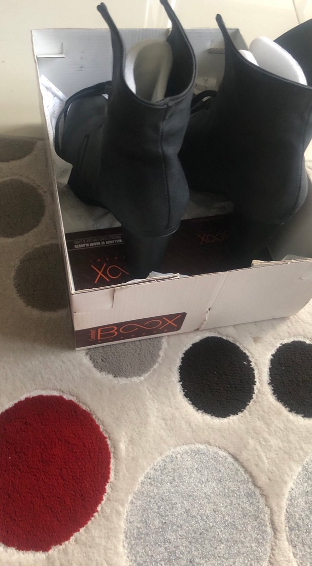 Siyah Deri Kadın Dolgu Topuklu Goth Bot - Görsel 2