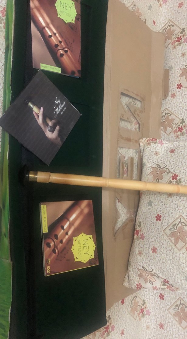 Desenli Bej Müzik Aleti( NEY) - Görsel 5