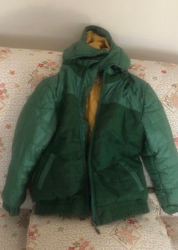 Kız erkek. Çocuk için Parlak Yeşil Fermuarlı Mont - Görsel 2