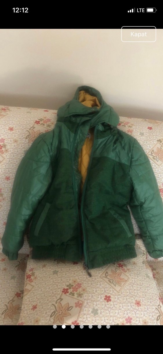 Kız erkek. Çocuk için Parlak Yeşil Fermuarlı Mont - Görsel 2