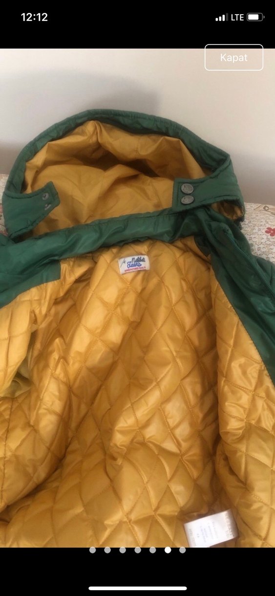 Kız erkek. Çocuk için Parlak Yeşil Fermuarlı Mont - Görsel 5