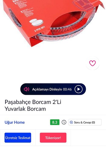 Borcam 2 Parça Renkli Yuvarlak Fırın Kabı Seti - Görsel 2