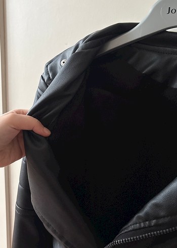 Siyah Deri Biker Ceket - Görsel 2