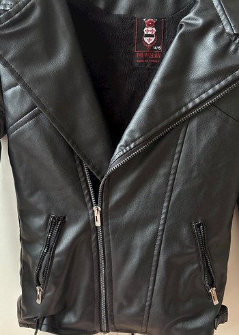 Siyah Deri Biker Ceket - Görsel 3