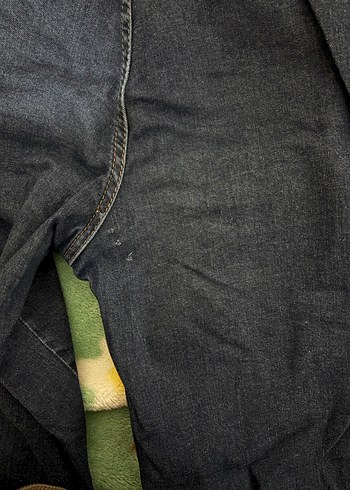 Kadın Lacivert Bol Kesim palazzo kargo cepli kot Denim Pantolon - Görsel 2