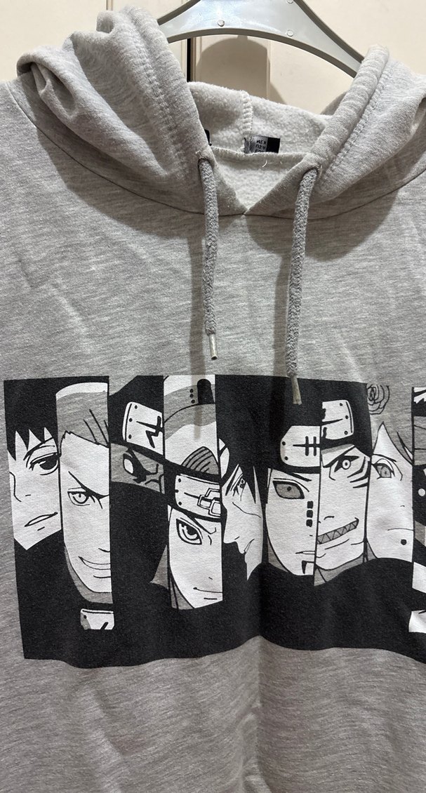 Gri Kapüşonlu Baskılı Oversize Sweatshirt - Görsel 2