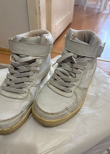 Beyaz Kadın Spor Ayakkabı Velcro Bantlı - Görsel 2