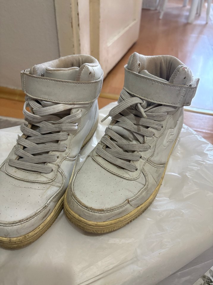 Beyaz Kadın Spor Ayakkabı Velcro Bantlı - Görsel 2