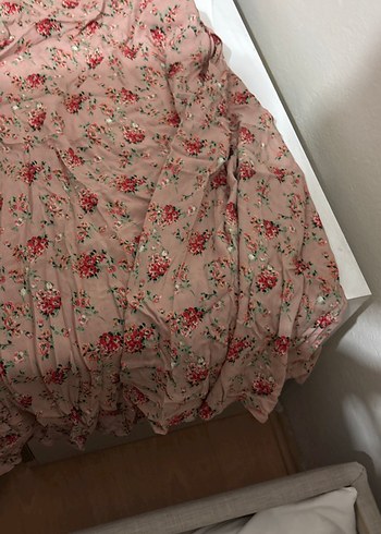 Pembe Bohem Midi Elbise Şeffaf Detaylı - Görsel 5