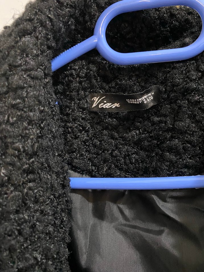 Siyah Buklet Kumaş Kaban - Görsel 3