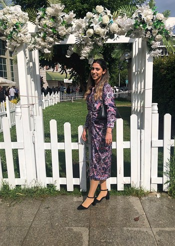 Uzun Mor Bohem Düğün Elbisesi - Görsel 2