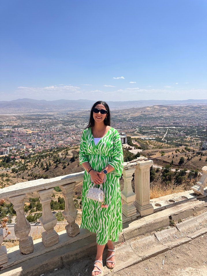 Yeşil Zebra Desenli Bohem Uzun Elbise - Görsel 2