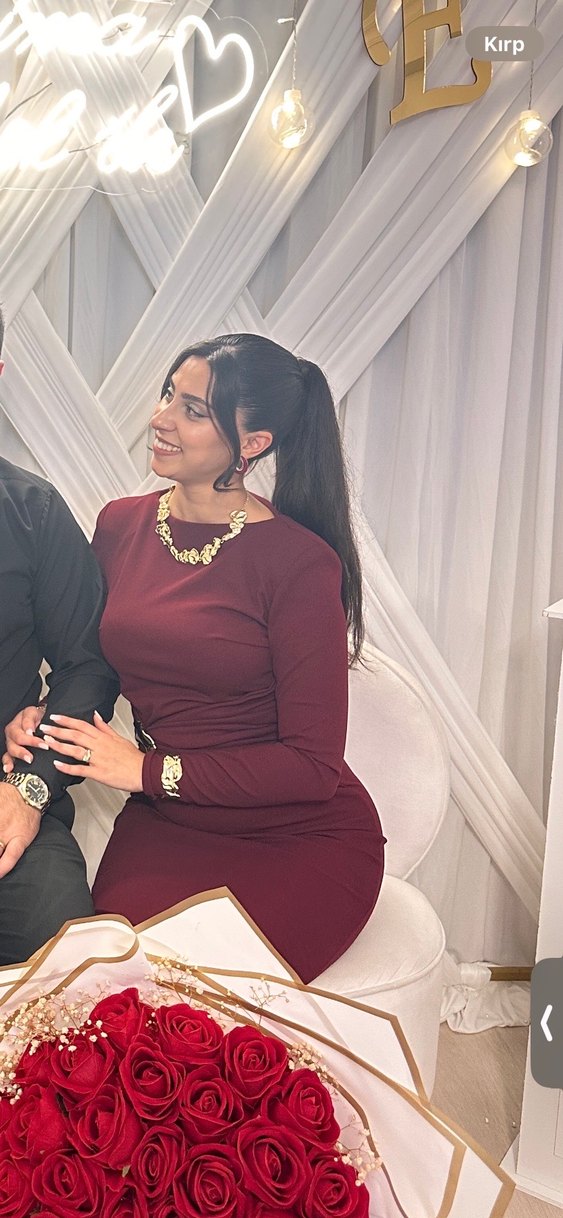 Bordo elbise - Görsel 2