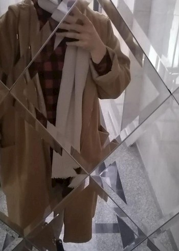 Bej Kadın Uzun Kaban - Görsel 4