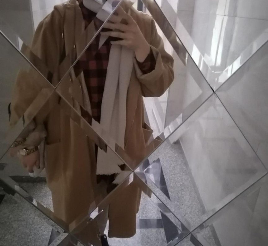 Bej Kadın Uzun Kaban - Görsel 4